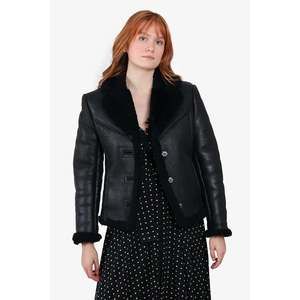 Schott NYC Black Leather/Shearlling Jacket Size Medium